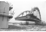 Fotografie: Bau der Schwabelweiser Brücke 1980