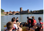 Im Boot durch Verona - Skaligerbrücke