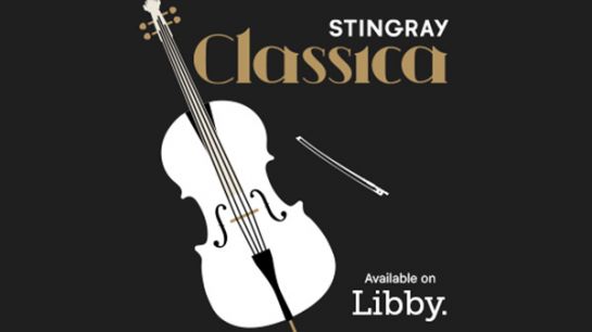 eine Geige auf schwarzen Hintergrund mit dem Schriftzug "Classica"