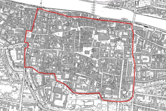 Stadtplan: Untersuchungsgebiet Nutzungskonzept Zentrale Altstadt