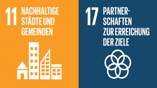 Zugehörige SDGs für das Cross-Innovation-Lab: SDG 11 Nachhaltige Städte und Gemeinden; SDG 17 Partnerschaften zur Erreichung der Ziele