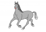 Grafik: Pferd