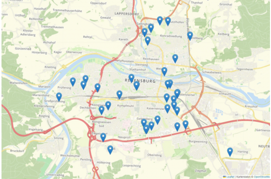 Screenshot - Karte Stadt Regensburg