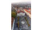 Fotografie - Luftaufnahme vom Bismarckplatz mit dem Haus der Musik