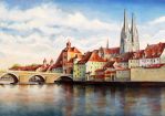 Regensburg_Oel_35x80cm © Gerlach Kateryna