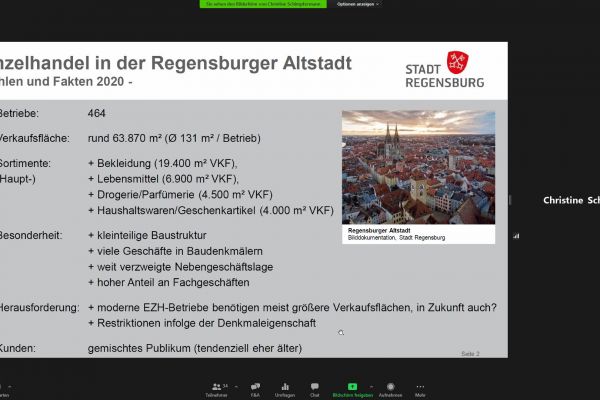 Screenshot Online Veranstaltung Immobilienforum Altstadt