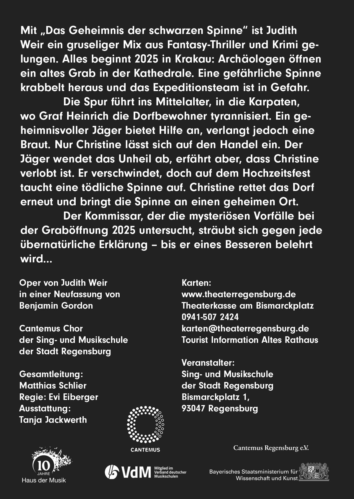 Cantemus - das Geheimnis der Schwarzen Spinne - Beschreibung 