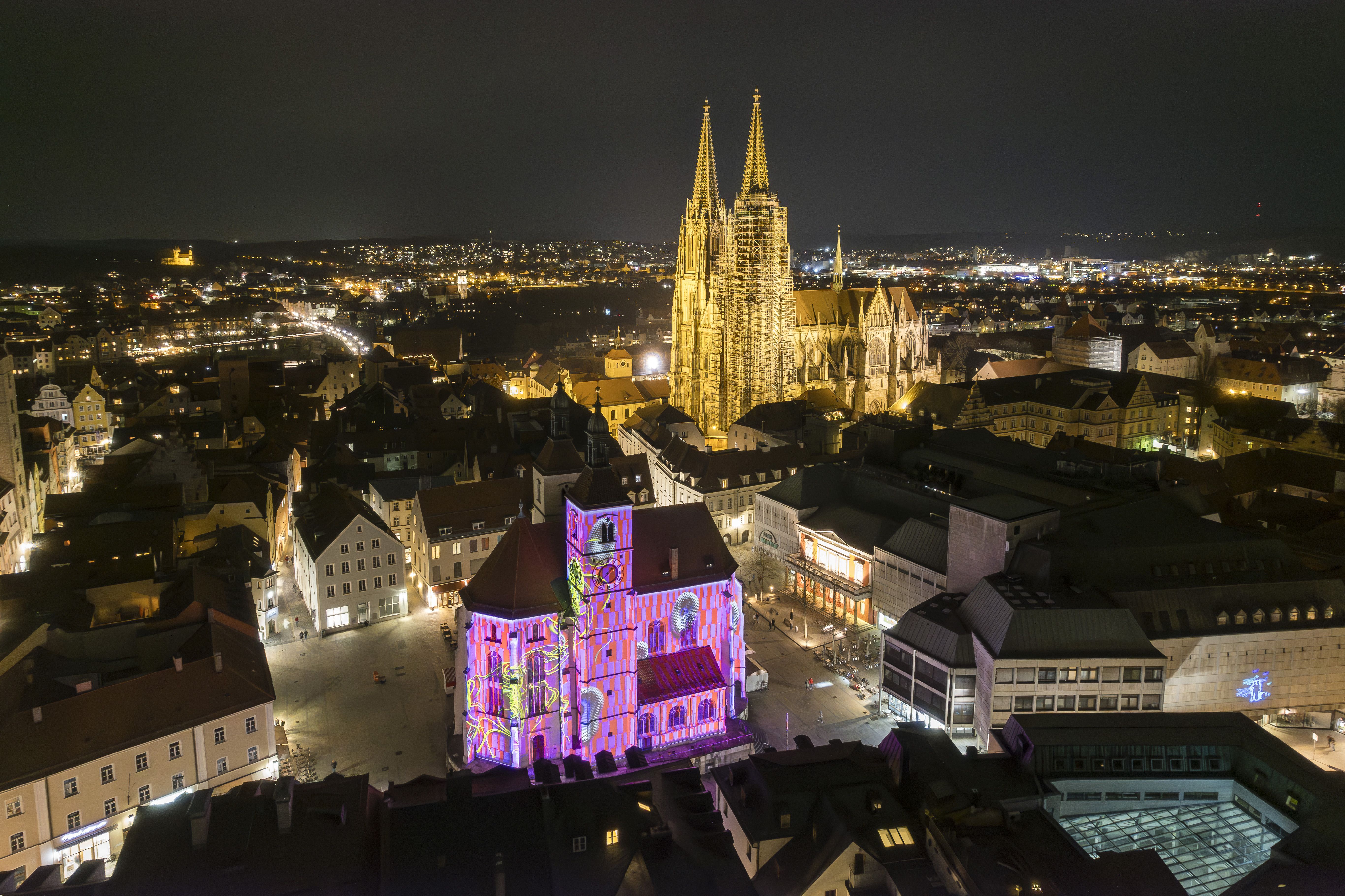 Fotografie – Neupfarrplatz beim RE.LIGHT 2024 