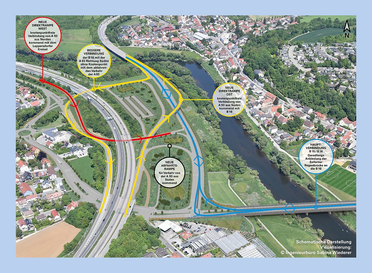 Karte: Übersicht Nordspange 
