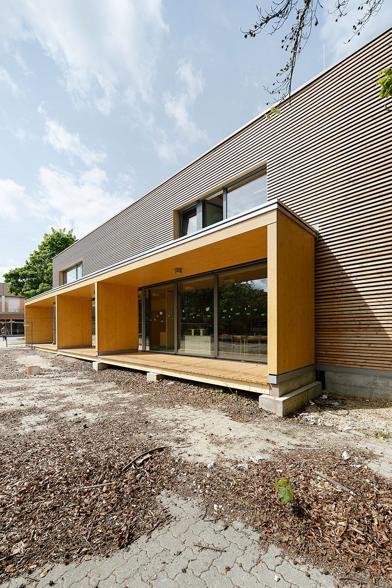 Neubau Kinderhort Klenzestraße - Ansicht von Nord-Ost