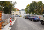 Hier entsteht die neue Zufahrt für Busse auf das Kepler-Areal von der D.-Martin-Luther-Straße.