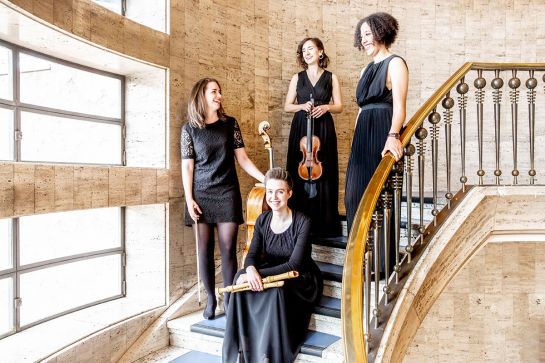 Gruppenfoto des Ensembles Marsyas Quatuore