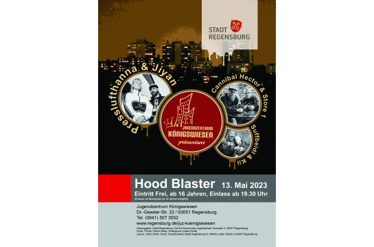 Flyer für den Hoodblaster 2023