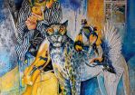 SPHINX . 140 x 120cm . Mischtechnik/Leinwand (c) Ivana Koubek