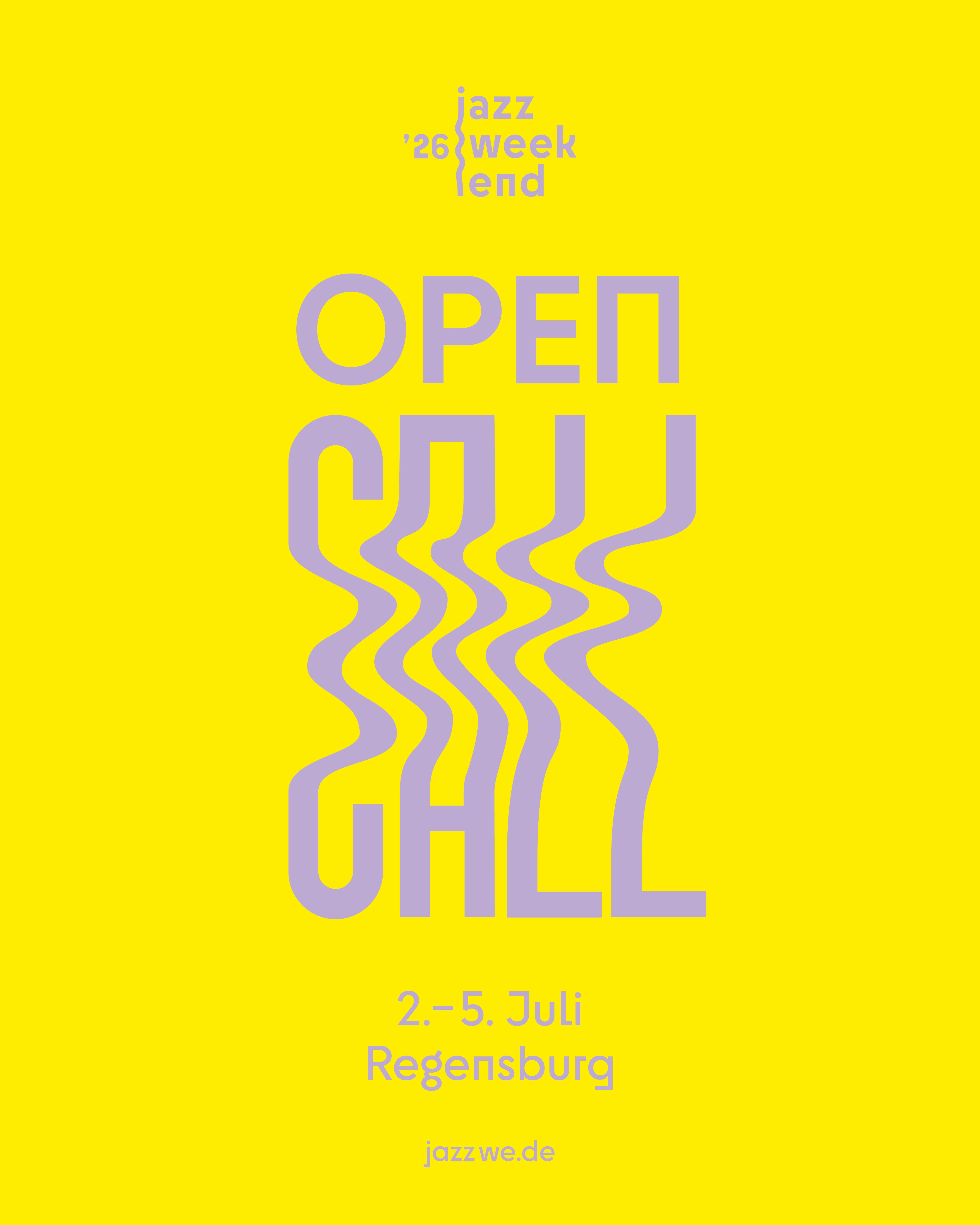 Fotografie – Plakat Open Call Jazzweekend 