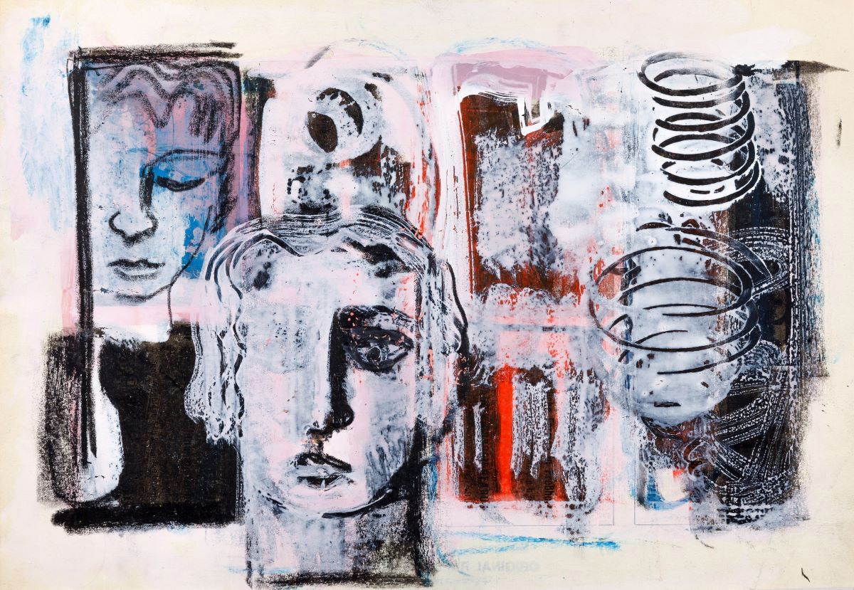 Kunstwerk von Rupert D. Preißl: Kreide und Acryl auf Papier