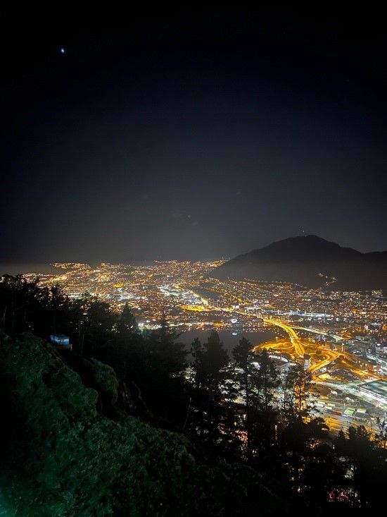 Blick auf Bergen