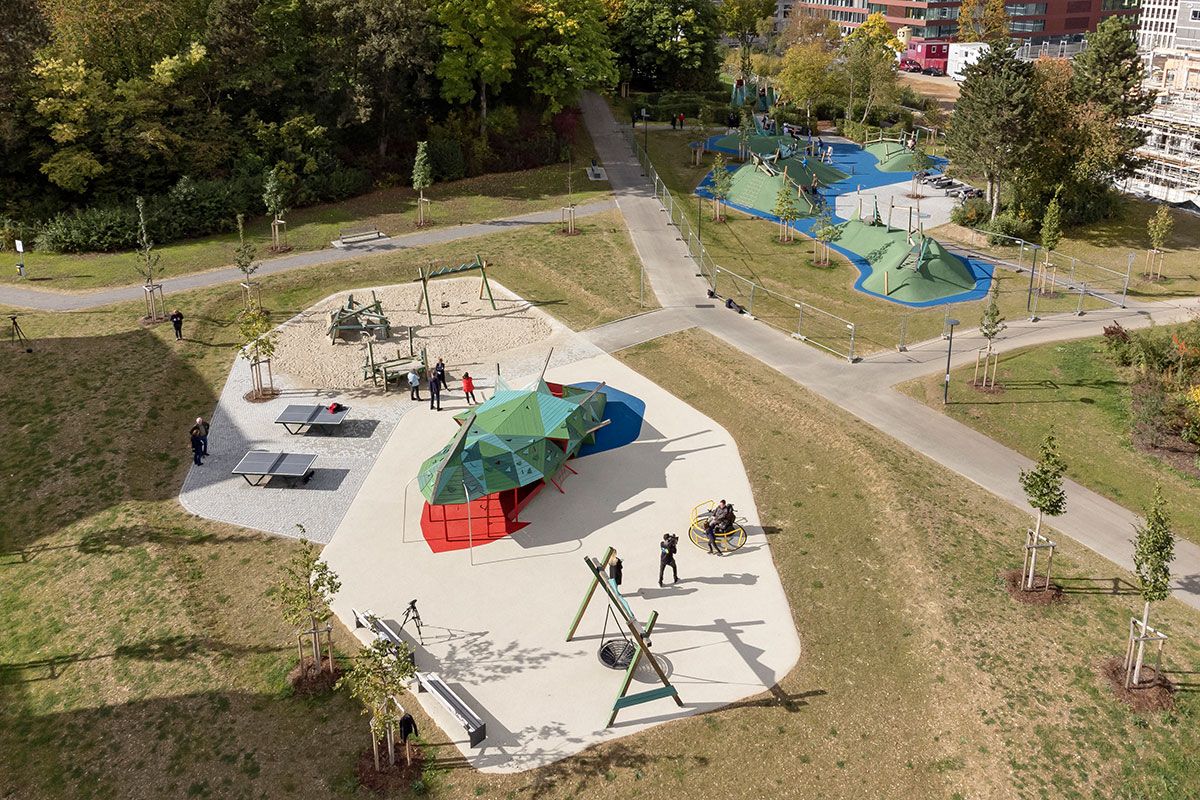 Fotografie - Luftaufnahme vom Park