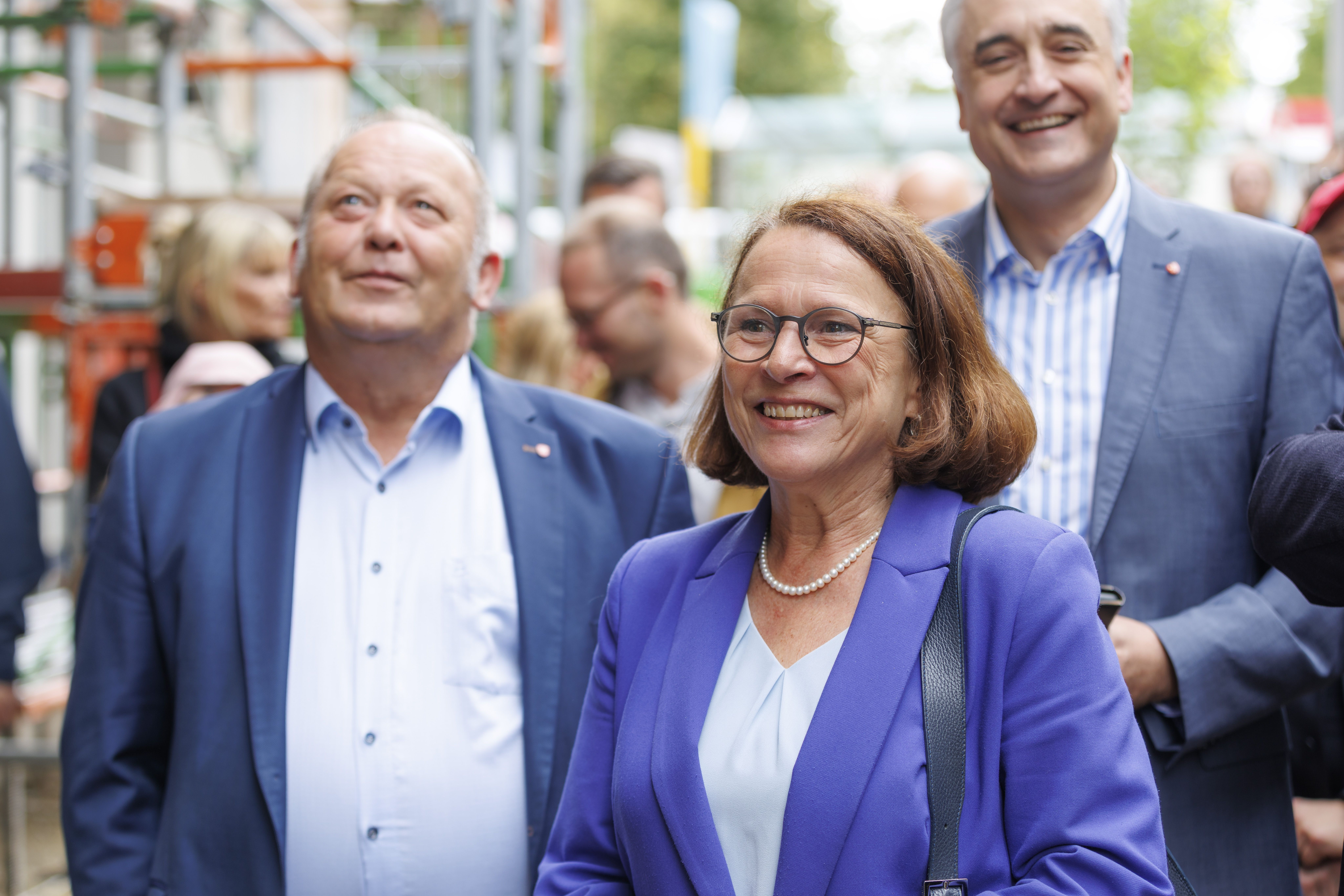 Fotografie: Oberbürgermeisterin Gertrud Maltz-Schwarzfischer eröffnete das Richtfest.