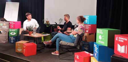 Podiumsdiskussion bei der Veranstaltung zur Gemeinwohlökonomie