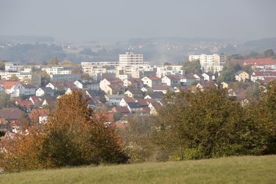 Naturschutzgebiet Brandlberg - Blick auf die Konradsiedlung.