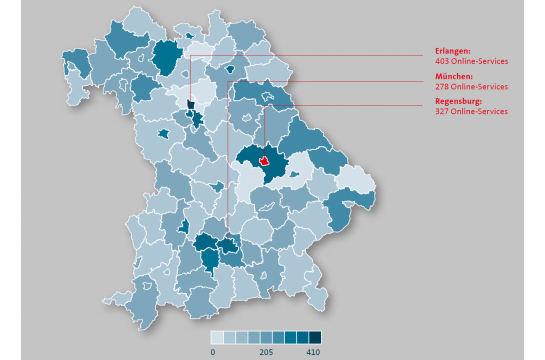 Fotografie – Grafik Karte Bayern
