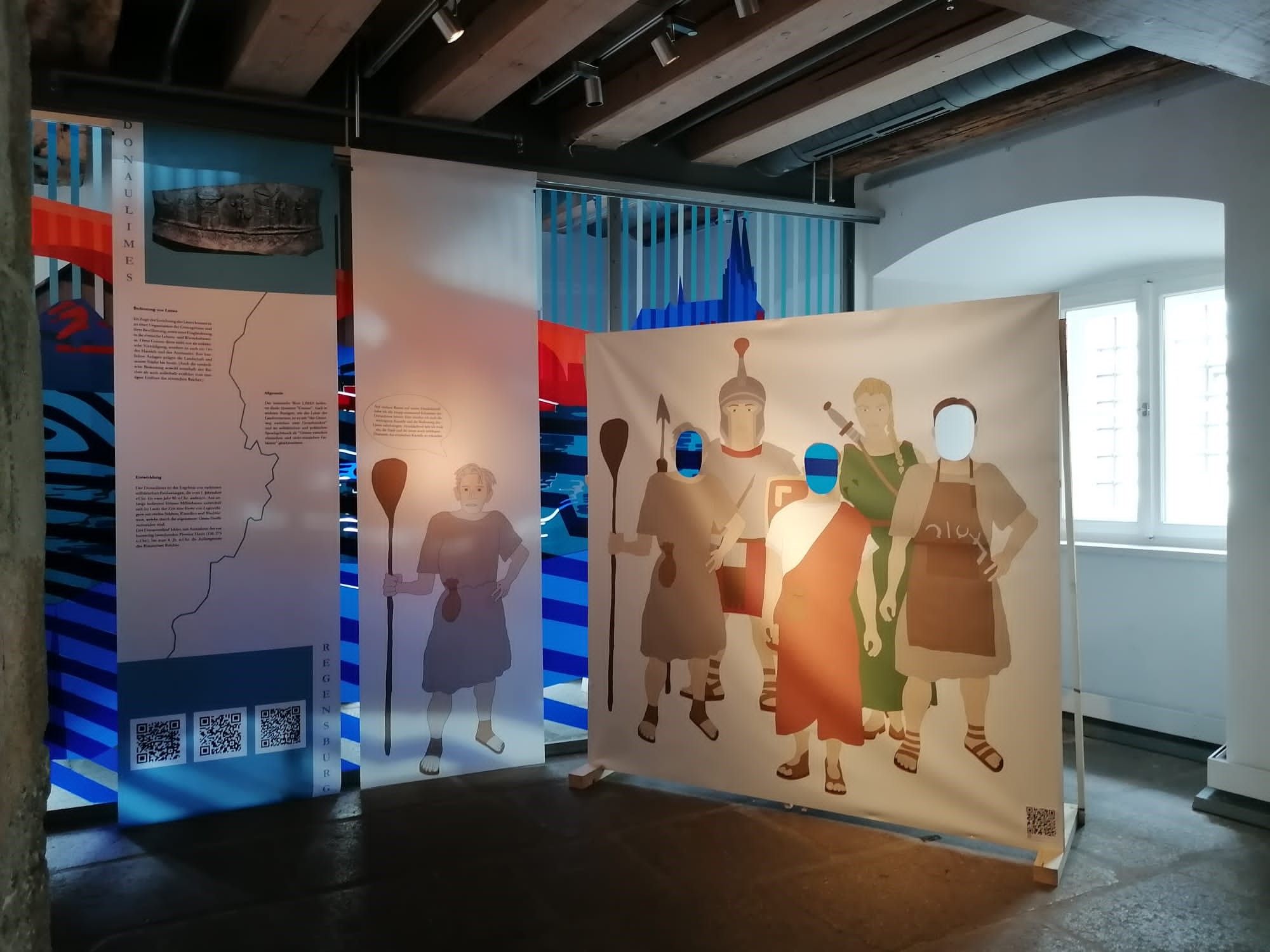 Ausstellung zum Donaulimes im UG des Besucherzentrums Welterbe - Juni 2022
