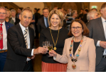 Fotografie - Neujahrsempfang 2023 - Bürgermeister Ludwig Artinger, Bürgermeisterin Dr. Astrid Freudenstein und Oberbürgermeisterin Gertrud Maltz-Schwarzfischer (v.l.n.r.)