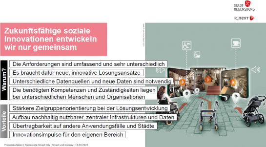 Folie zur Entwicklung zukunftsfähiger sozialer Innovationen vom Vortrag von Franziska Meier