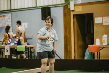 Fotografie: Boccia in der RT-Mehrzweckhalle