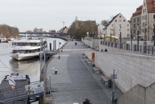 Fotografie: Donaumarkt mit goldenem Waller