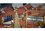 Teilnehmer stehen auf einem Baukran © BFR