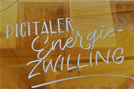 Schriftzug Digitaler Energie-Zwilling