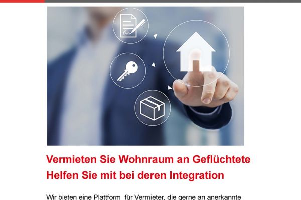 Plakat - Wohnraum für Geflüchtete