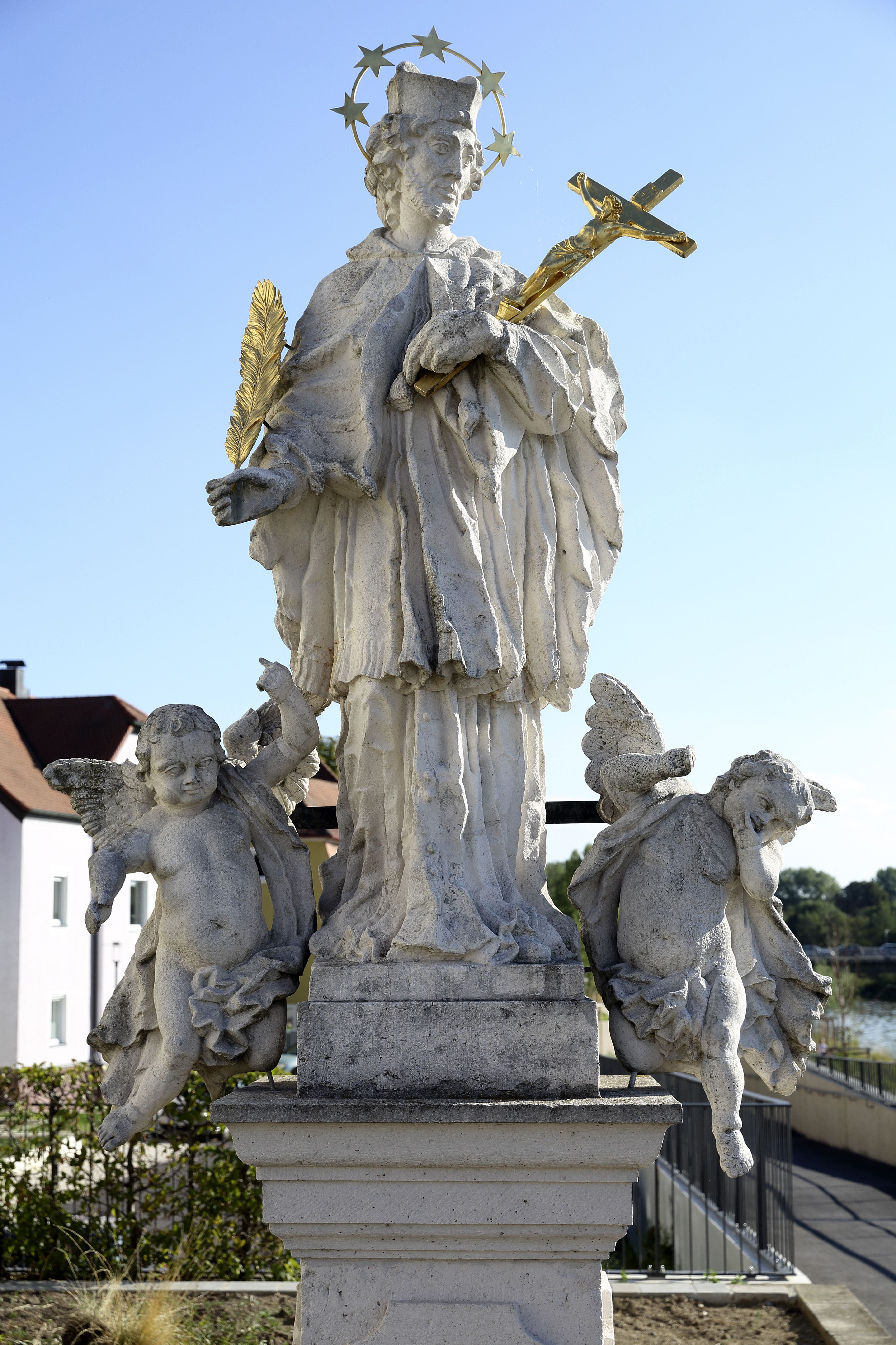 Fotografie: St.-Nepomuk-Skulptur an der Regenbrücke