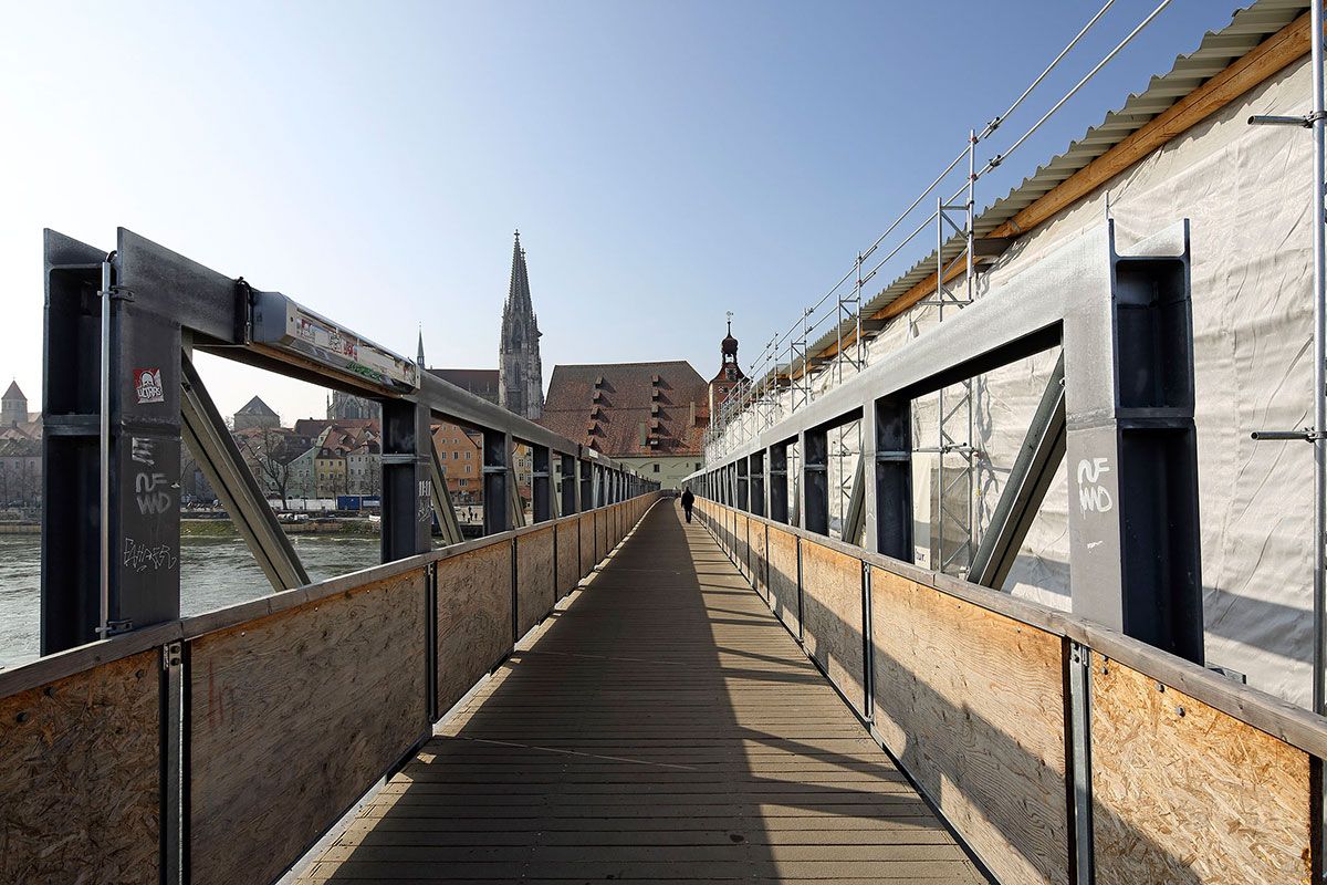 Steinerne Brücke - Impressionen - Baustelle 2015