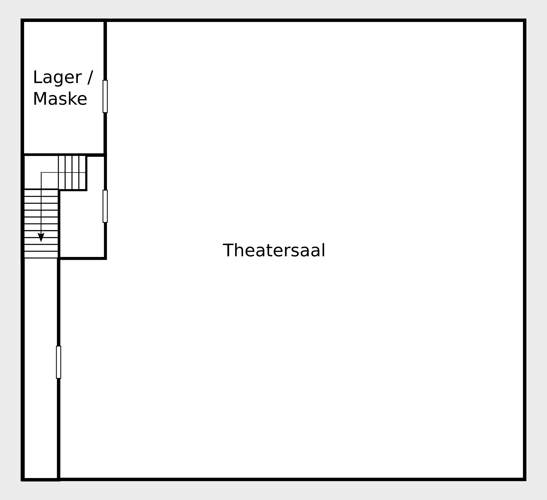 W1 - Drittes Obergeschoss (schematische Darstellung)