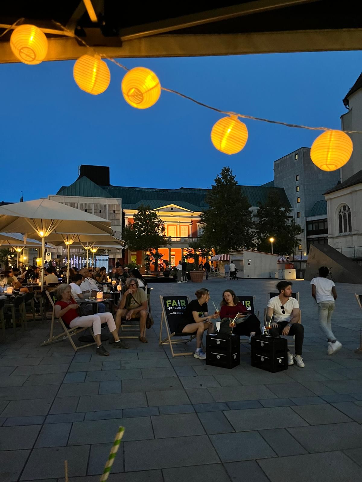 Sommerliche Abendstimmung Fair Feiern Beach 