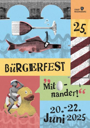 Plakatmotiv zum Regensburger Bürgerfest 2025