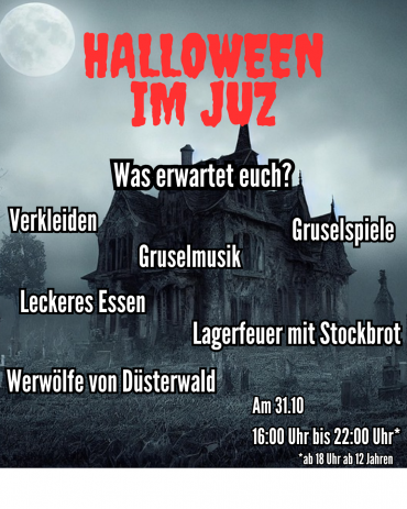 Halloween 2025
Freitag 31.10 von 16 Uhr bis 22 Uhr