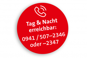 Städtische Bestattung - Erreichbarkeit
Rund um die Uhr unter 0941 507 2346