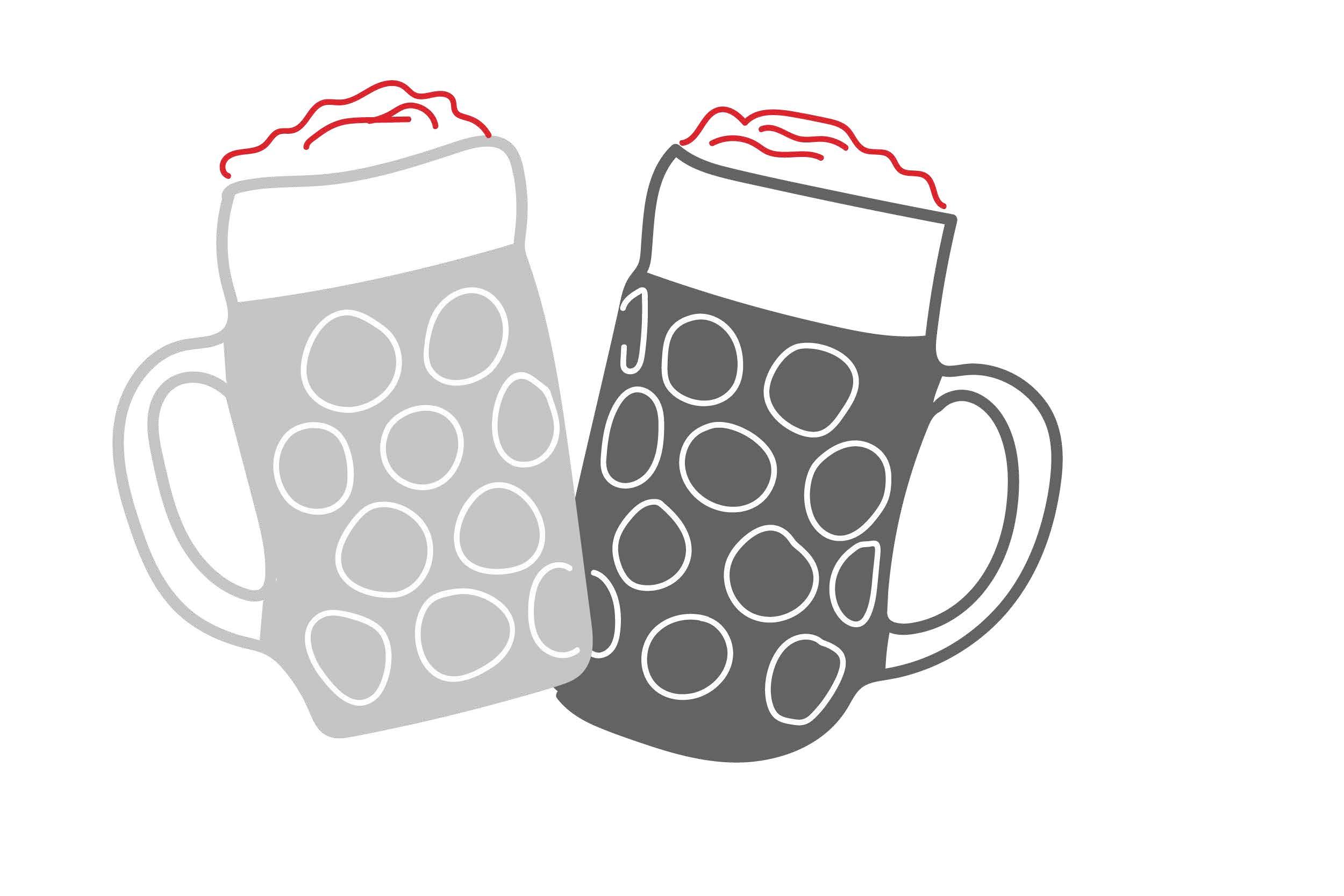 Grafik: Bierkrüge