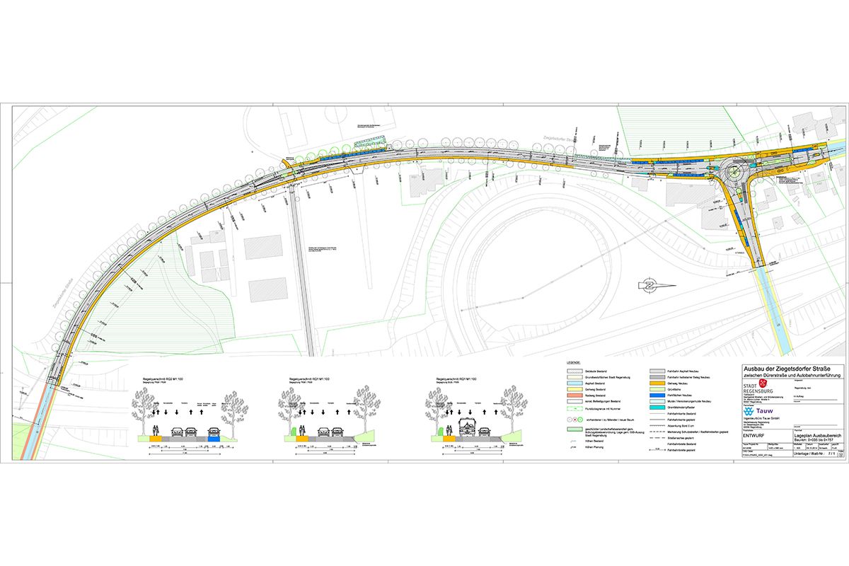 Lageplan Ziegetsdorfer Straße