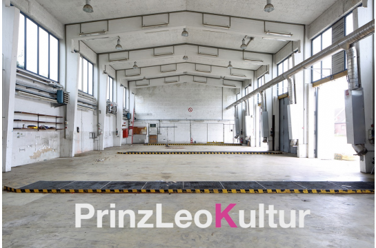 Fotografie – Innenansicht einer Halle der Prinz-Leopold-Kaserne