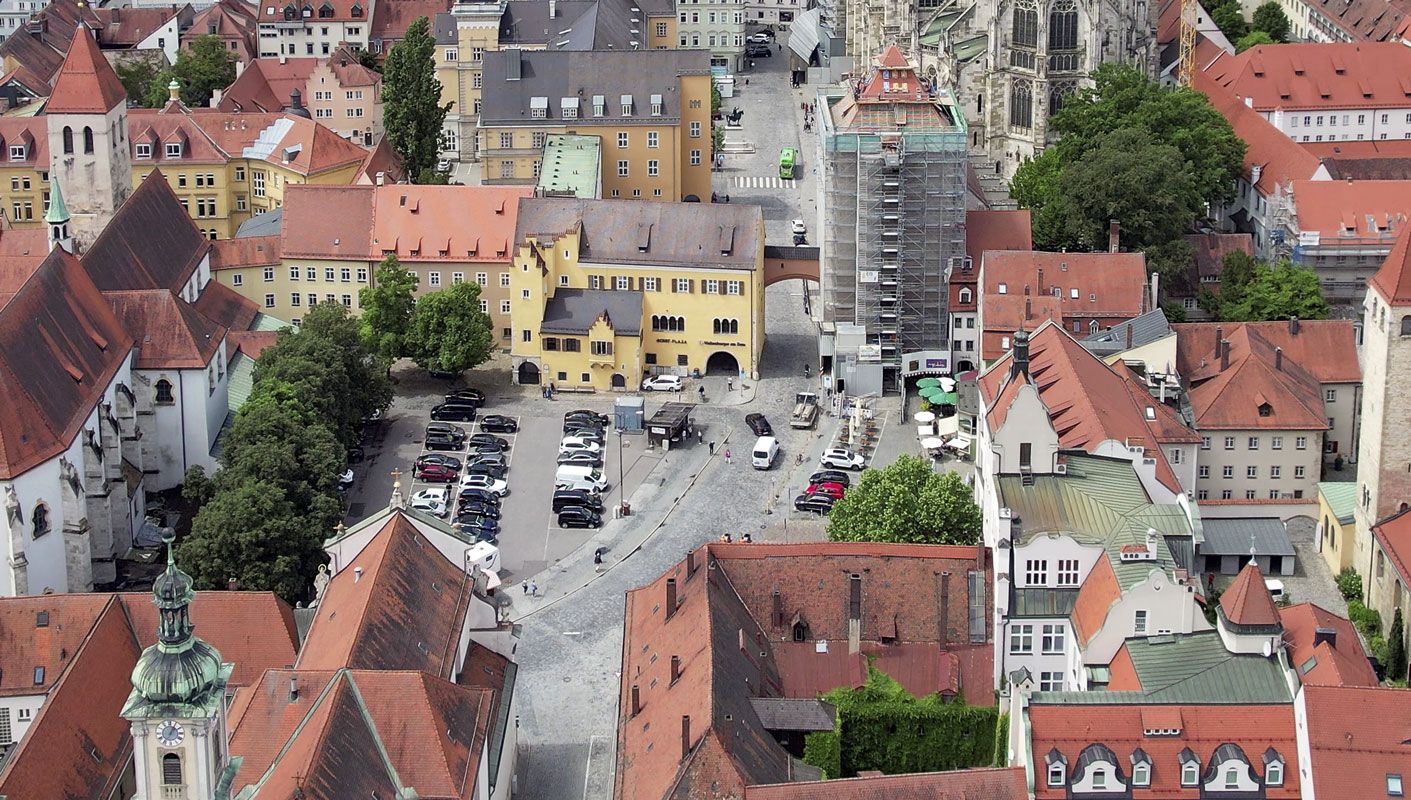 Fotografie: Luftaufnahme des Alten Kornmarktes