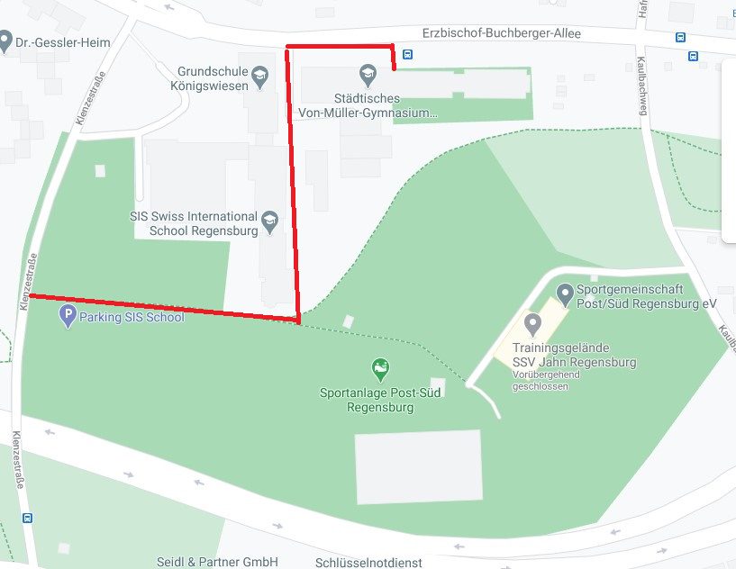 Fußweg zum VMG