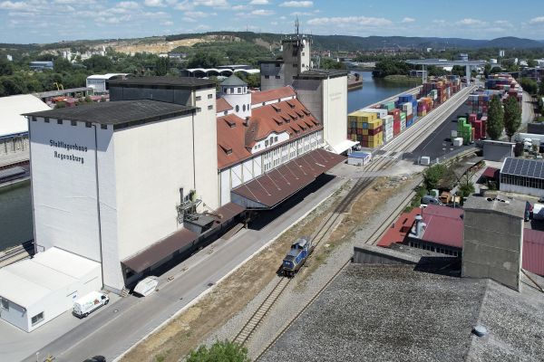 Fotografie: Luftaufnahme des Stadtlagerhauses