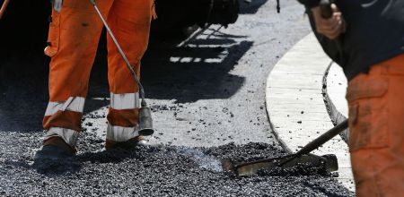 Straßenbaustelle