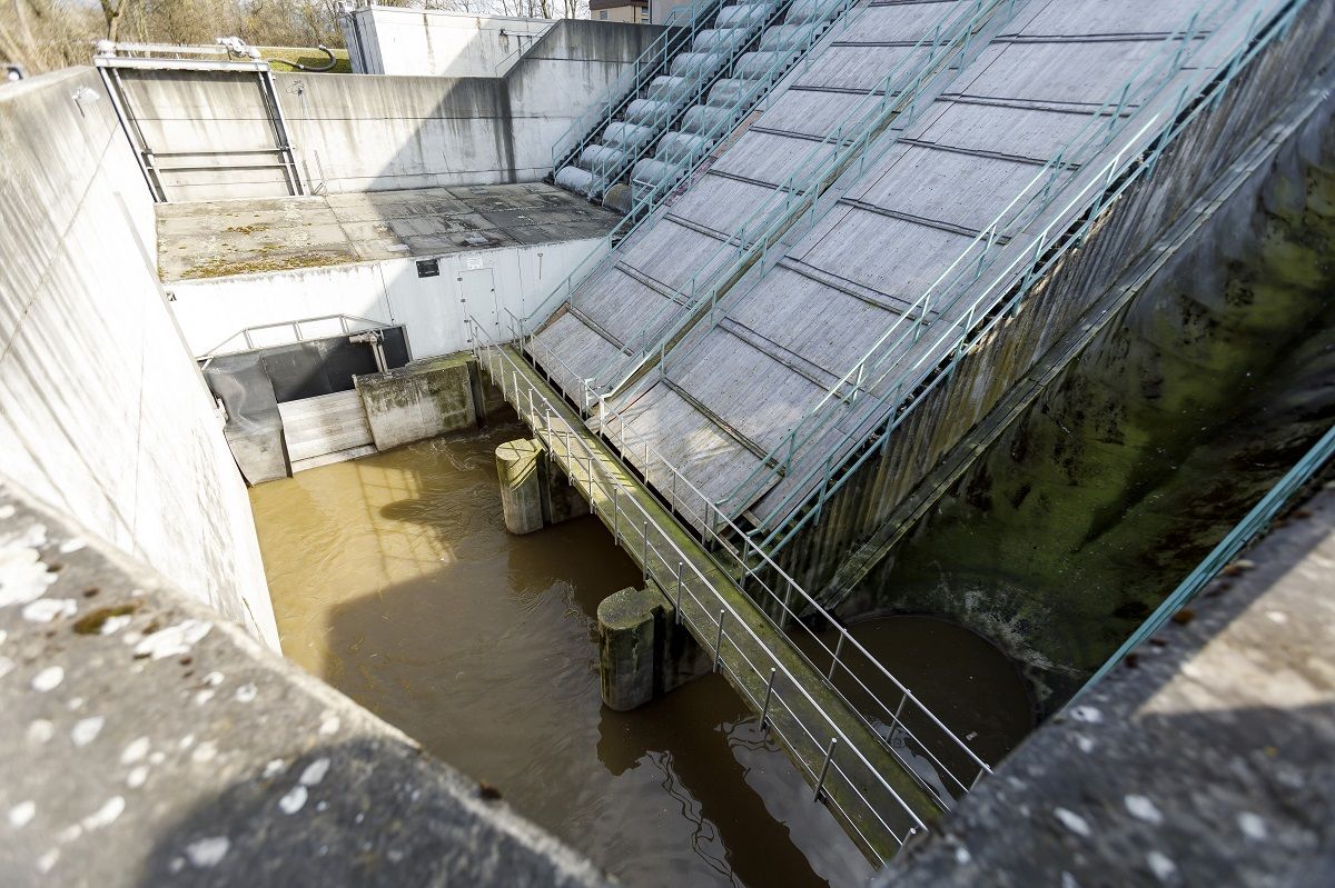 Fotografie: Hauptsammler im Klärwerk