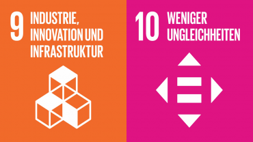 Zugehörige SDG zum Projekt Inklusives Welterbe: SDG 9 Industrie, Innovation und Infrastruktur; SDG 10 Weniger Ungleichheiten
